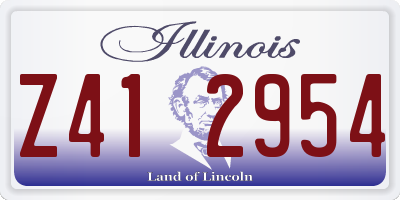 IL license plate Z412954