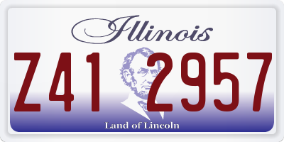 IL license plate Z412957