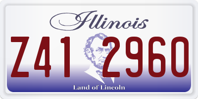 IL license plate Z412960