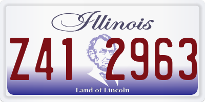 IL license plate Z412963