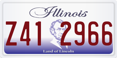 IL license plate Z412966