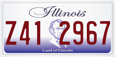 IL license plate Z412967