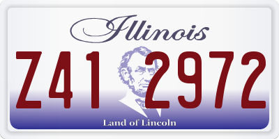 IL license plate Z412972