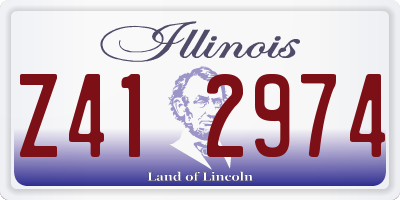 IL license plate Z412974