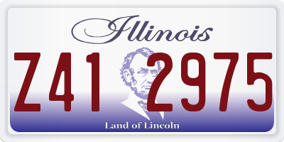 IL license plate Z412975
