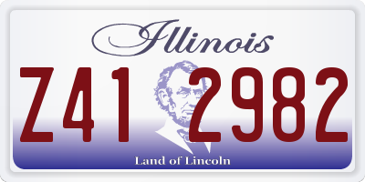 IL license plate Z412982