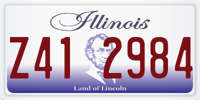 IL license plate Z412984