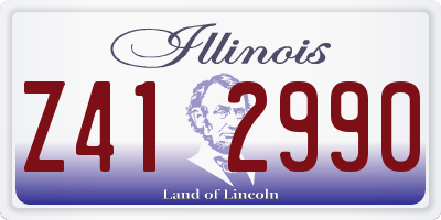 IL license plate Z412990