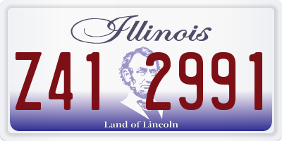 IL license plate Z412991