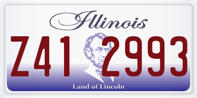 IL license plate Z412993