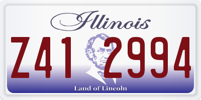 IL license plate Z412994