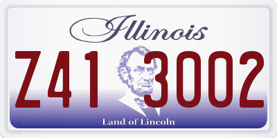 IL license plate Z413002