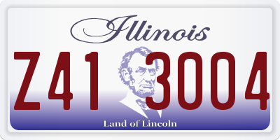 IL license plate Z413004