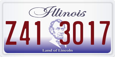 IL license plate Z413017