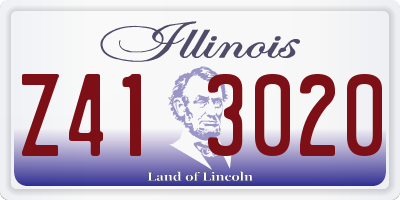 IL license plate Z413020