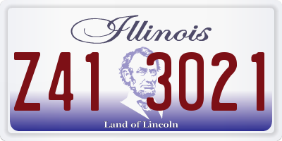 IL license plate Z413021