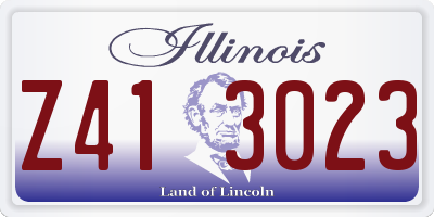 IL license plate Z413023