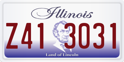 IL license plate Z413031