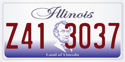 IL license plate Z413037