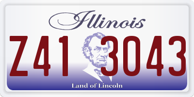 IL license plate Z413043