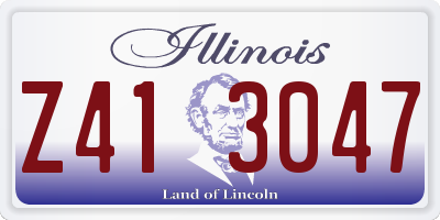 IL license plate Z413047