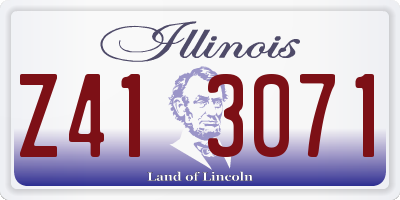 IL license plate Z413071