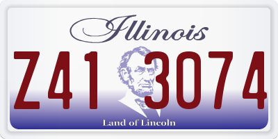 IL license plate Z413074