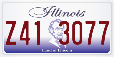 IL license plate Z413077
