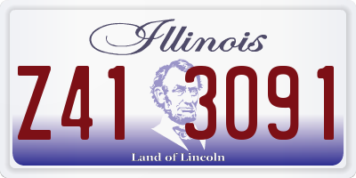 IL license plate Z413091