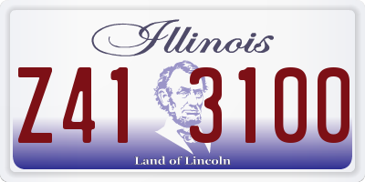 IL license plate Z413100