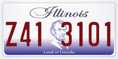 IL license plate Z413101