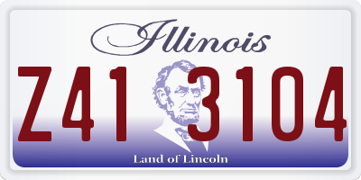 IL license plate Z413104