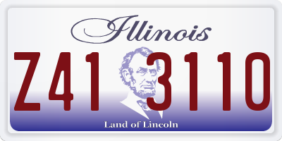 IL license plate Z413110