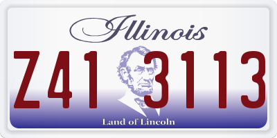 IL license plate Z413113