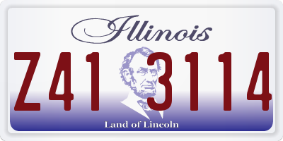IL license plate Z413114