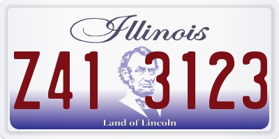 IL license plate Z413123