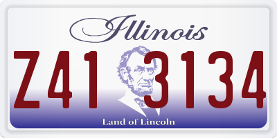 IL license plate Z413134