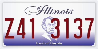 IL license plate Z413137