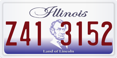 IL license plate Z413152