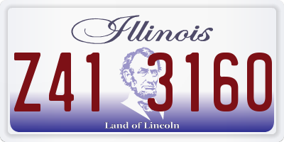 IL license plate Z413160