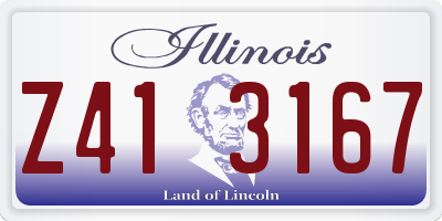 IL license plate Z413167