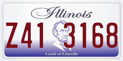 IL license plate Z413168