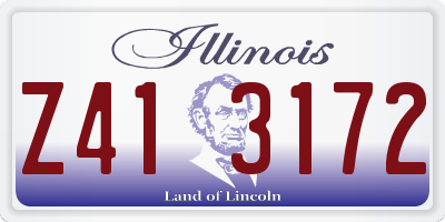 IL license plate Z413172