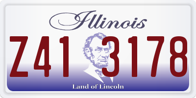 IL license plate Z413178