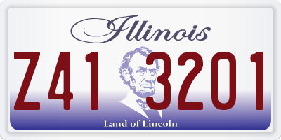 IL license plate Z413201