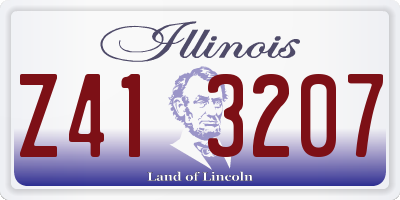 IL license plate Z413207