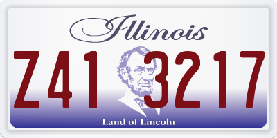 IL license plate Z413217