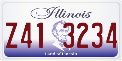 IL license plate Z413234