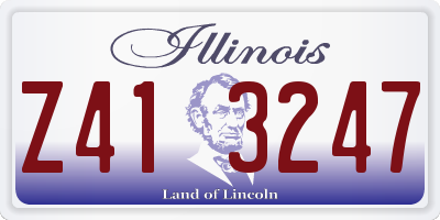 IL license plate Z413247