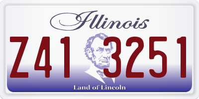 IL license plate Z413251